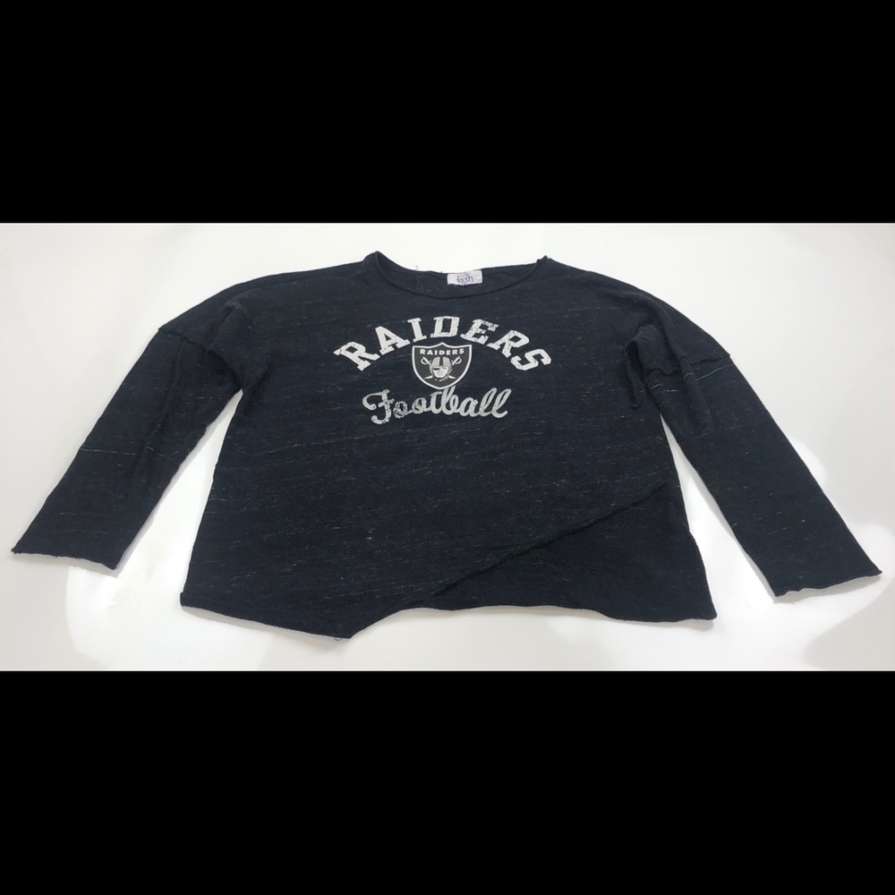 Touch Black “Raiders Football” Crewneck Sweatshirt